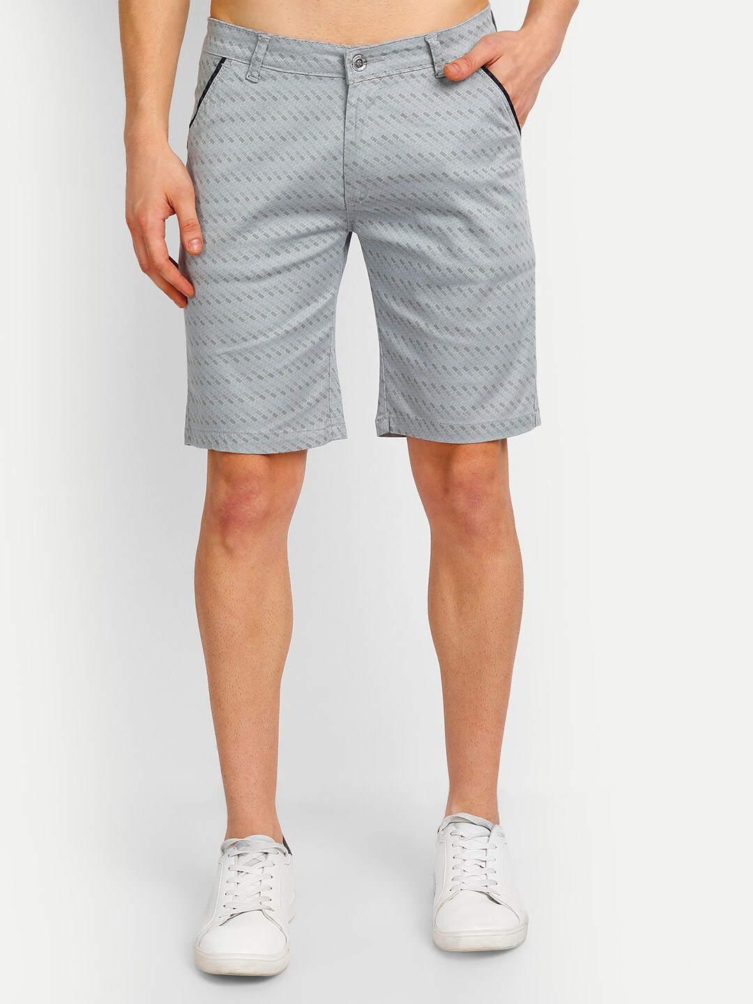 

Wicked Stitch Men Blue Printed Cotton Shorts