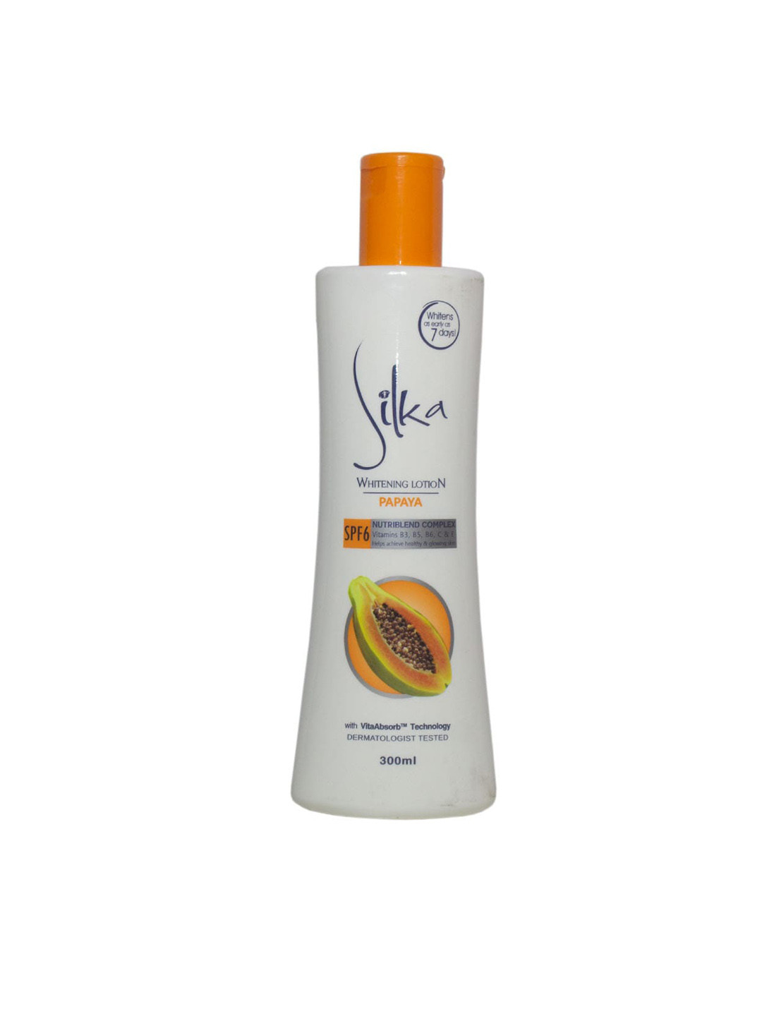 

Silka Papaya SPF 6 Whitening Body Lotion 300 ml, White