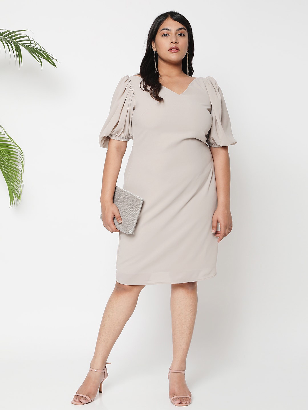 

Curves by MISH Grey Plus Size Sheath Dress