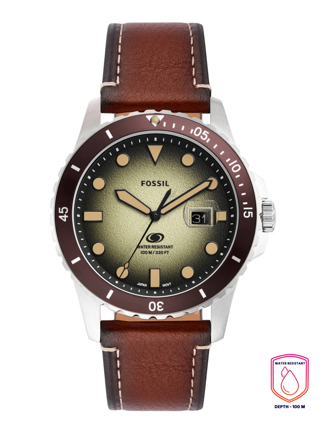 

Fossil Men Green Analogue Watch FS5961