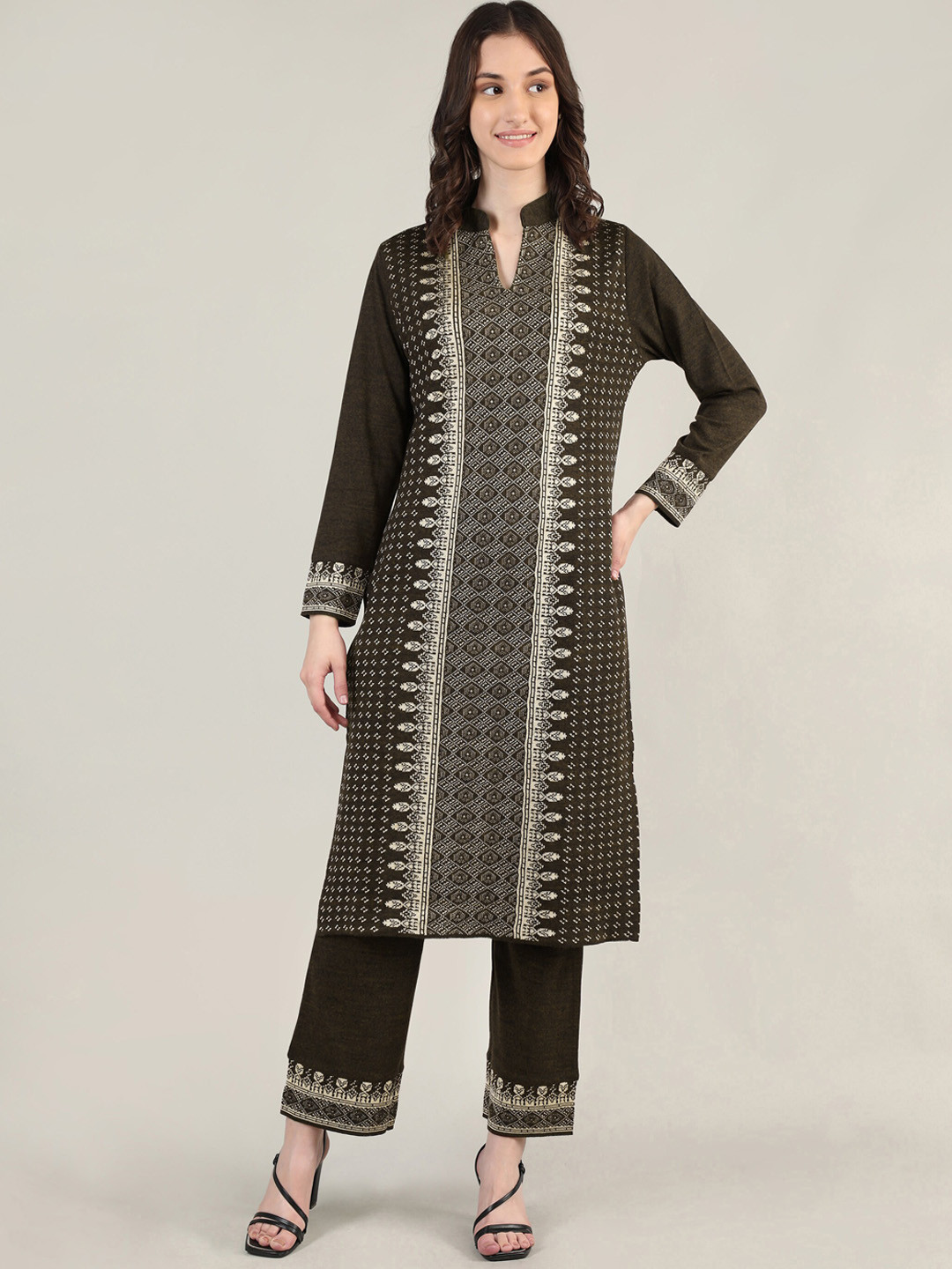 

MIKHAD Women Coffee Brown Kurta with Trousers
