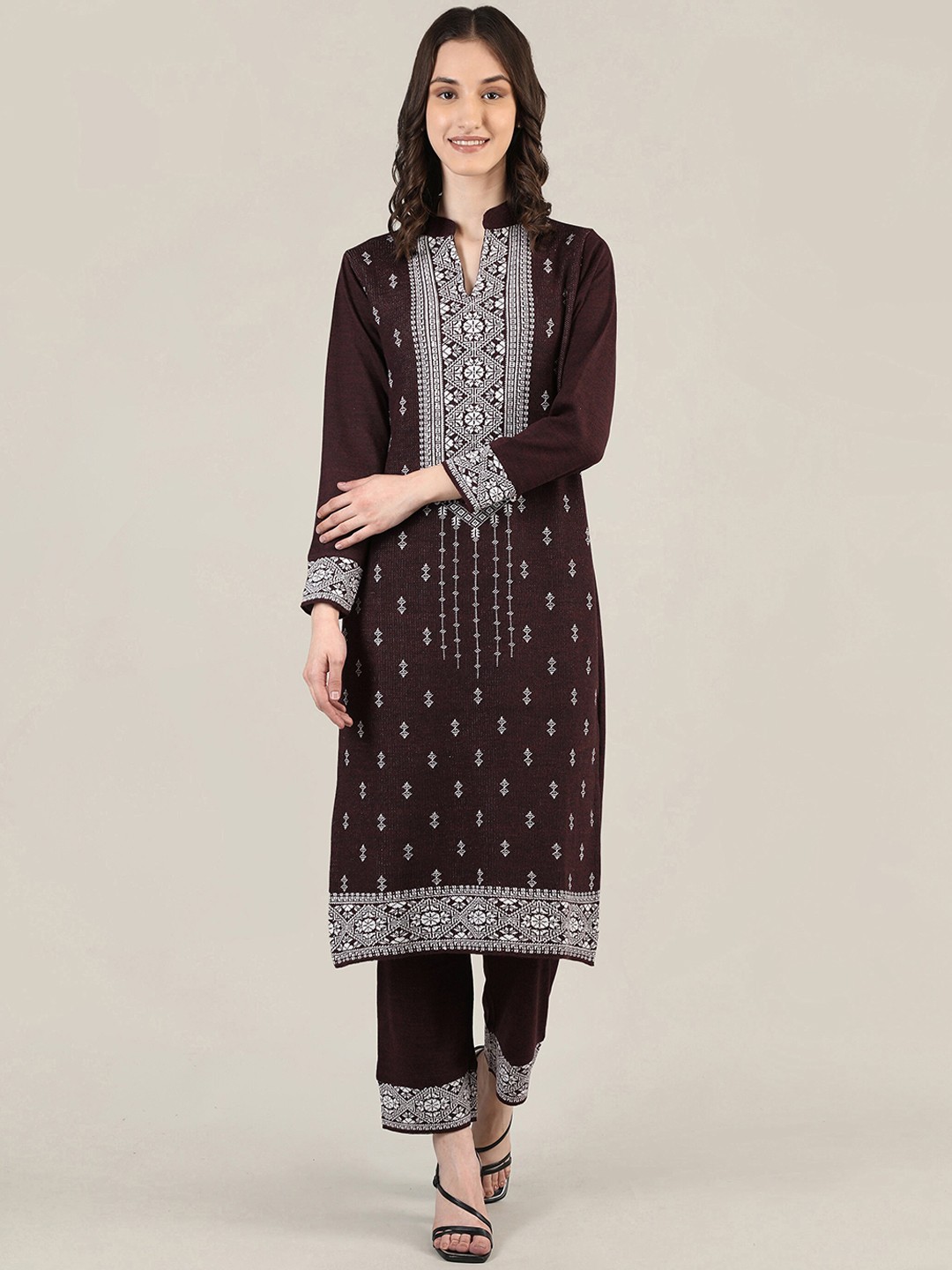 

MIKHAD Women Purple Kurta with Trousers & With Dupatta