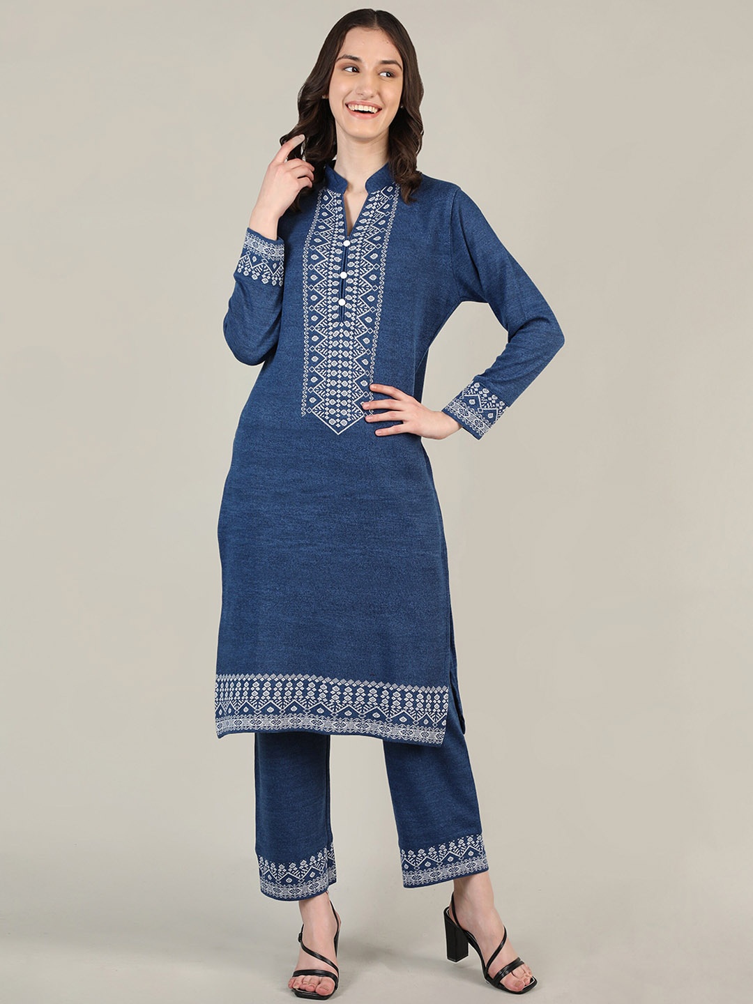 

MIKHAD Women Blue Kurta with Trousers