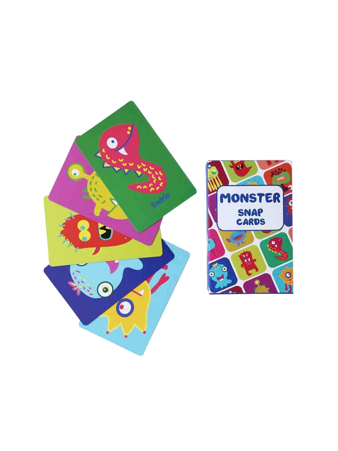 

shumee Kids Blue Monsters Snap Card Game