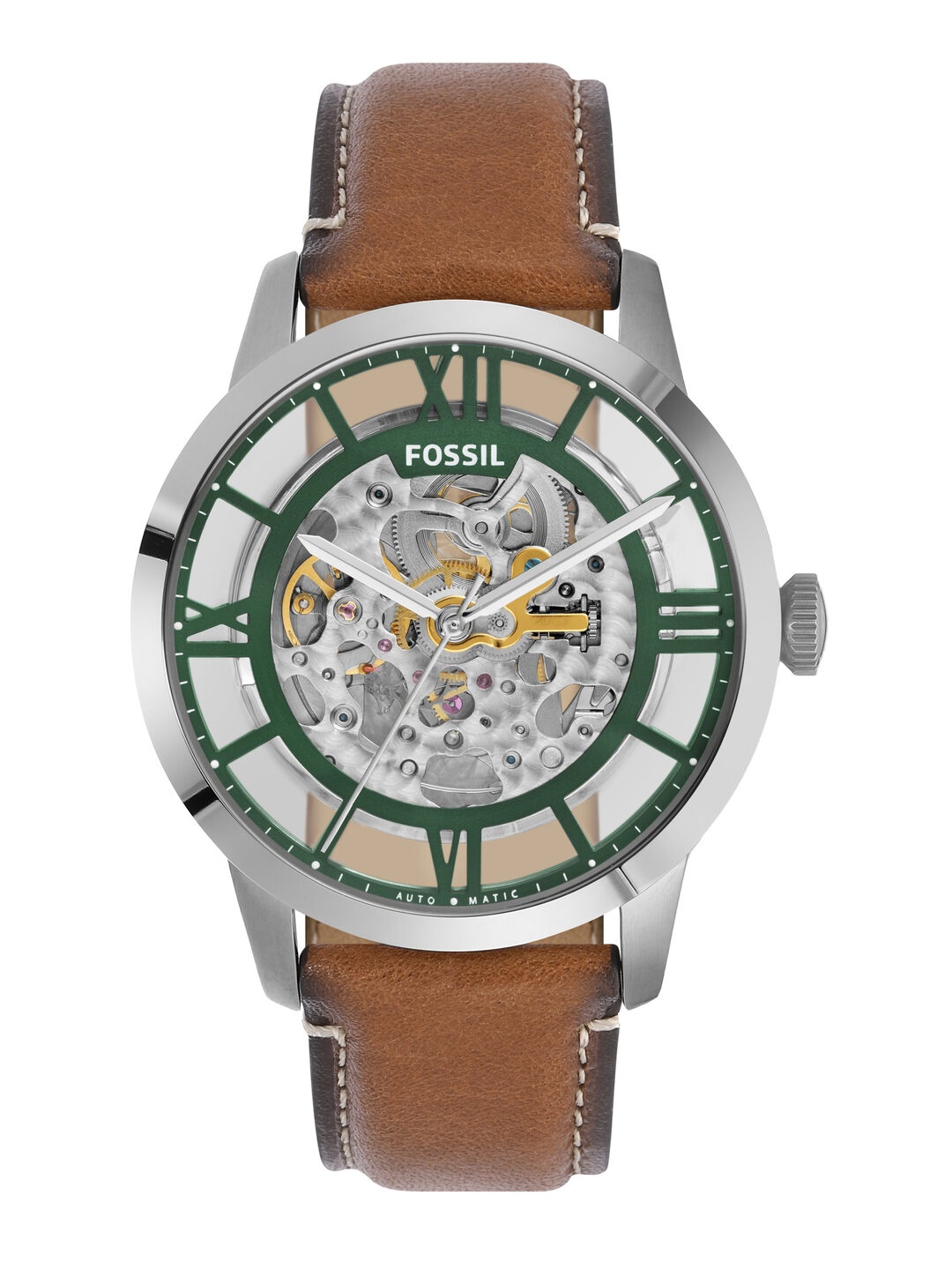 

Fossil Men Brown Townsman Skeleton Automatic Analogue Watch ME3234
