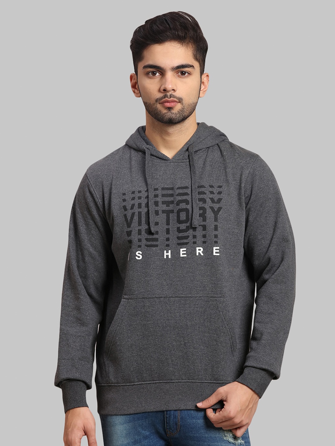 

Parx Men Grey Printed Sweatshirt