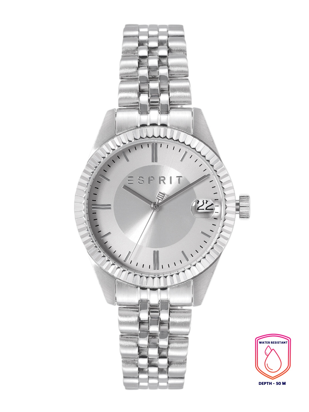 

ESPRIT Women Bracelet Style Straps Analogue Watch ES1L379M1025, Silver