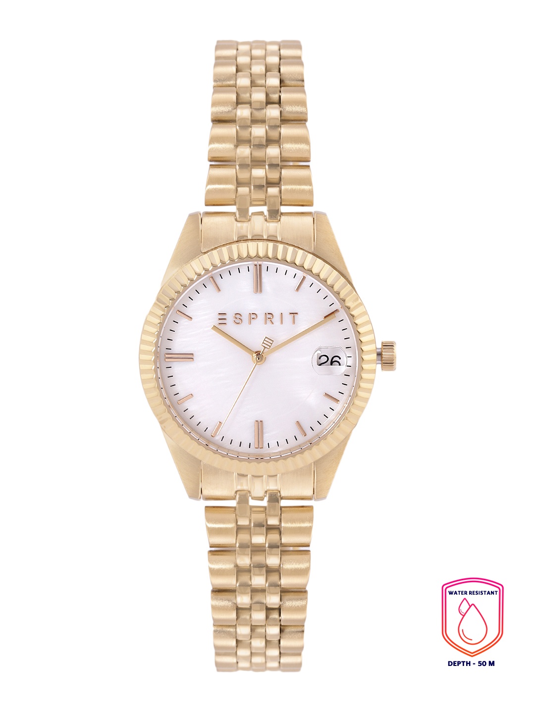 

ESPRIT Women Bracelet Style Straps Analogue Watch ES1L379M1045, White