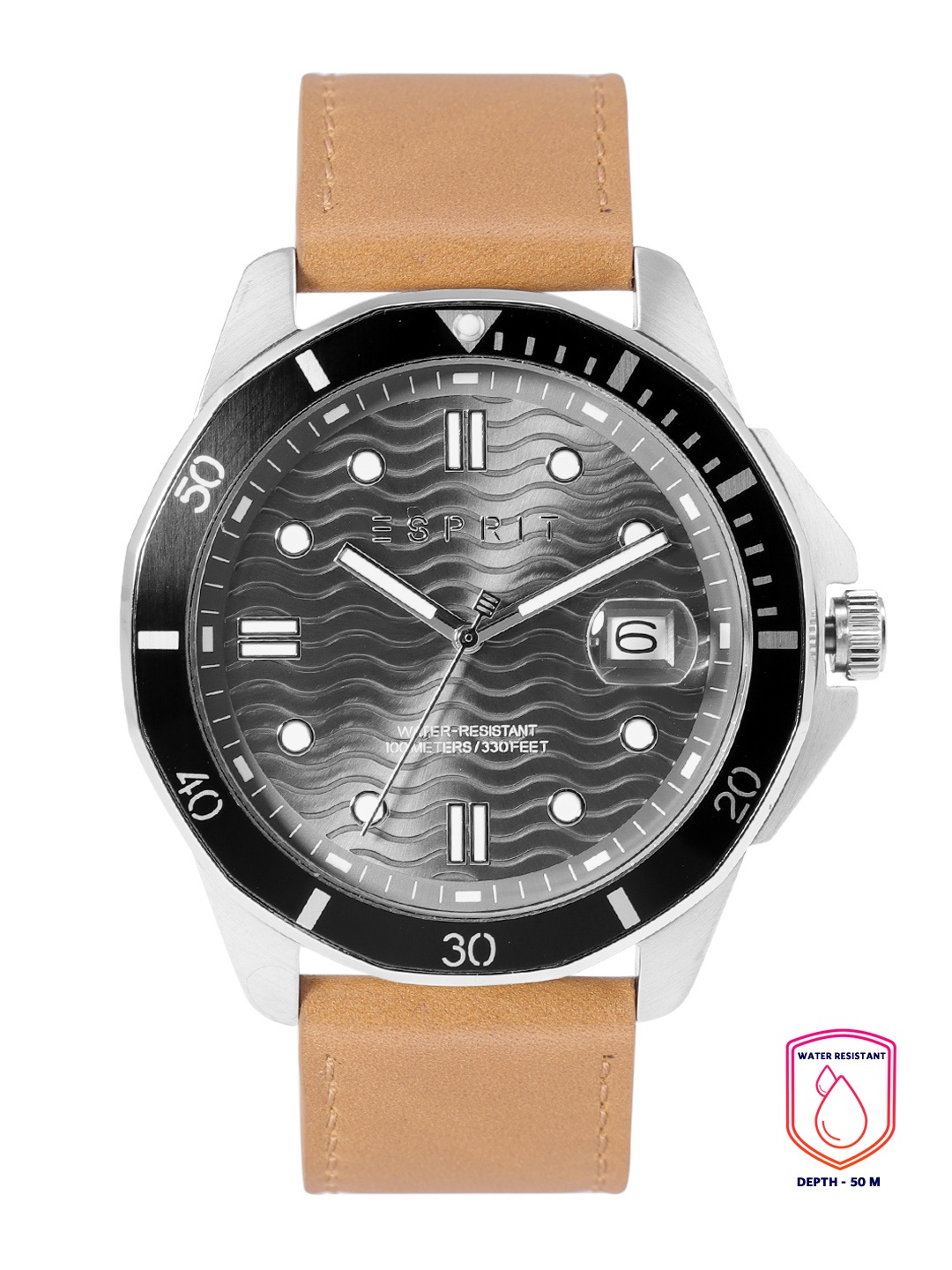 

ESPRIT Men Regular Analogue Watch ES1G390L0025, Black