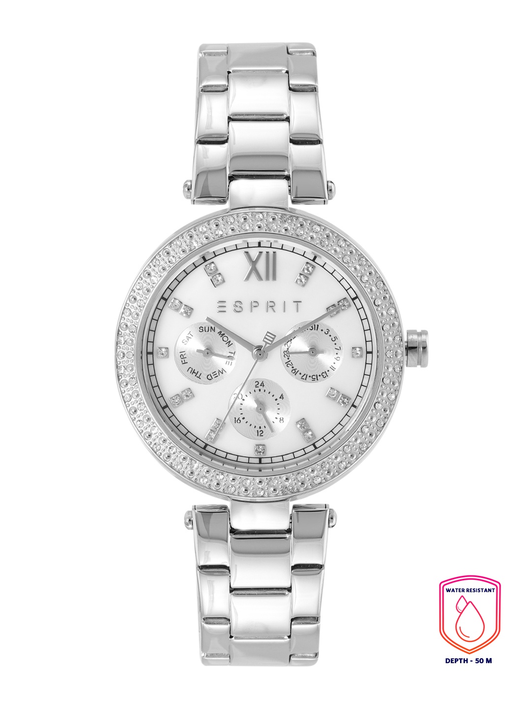 

ESPRIT Women Bracelet Style Analogue Multi Function Watch ES1L189M1045, White