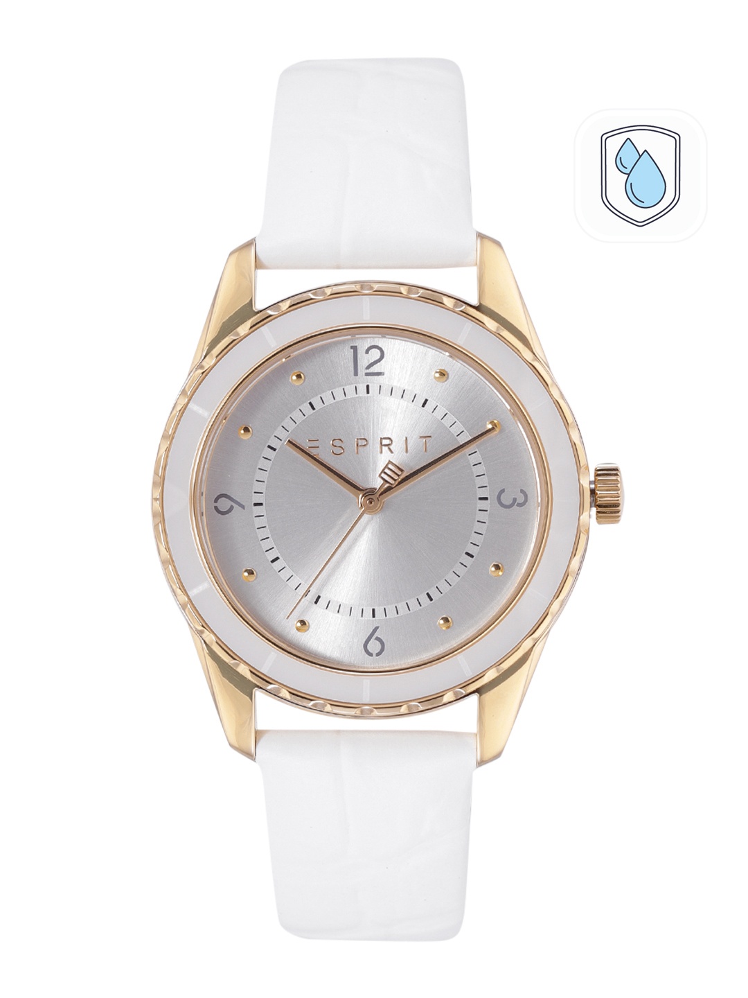 

ESPRIT Women Leather Straps Analogue Watch ES1L348L0035, Silver