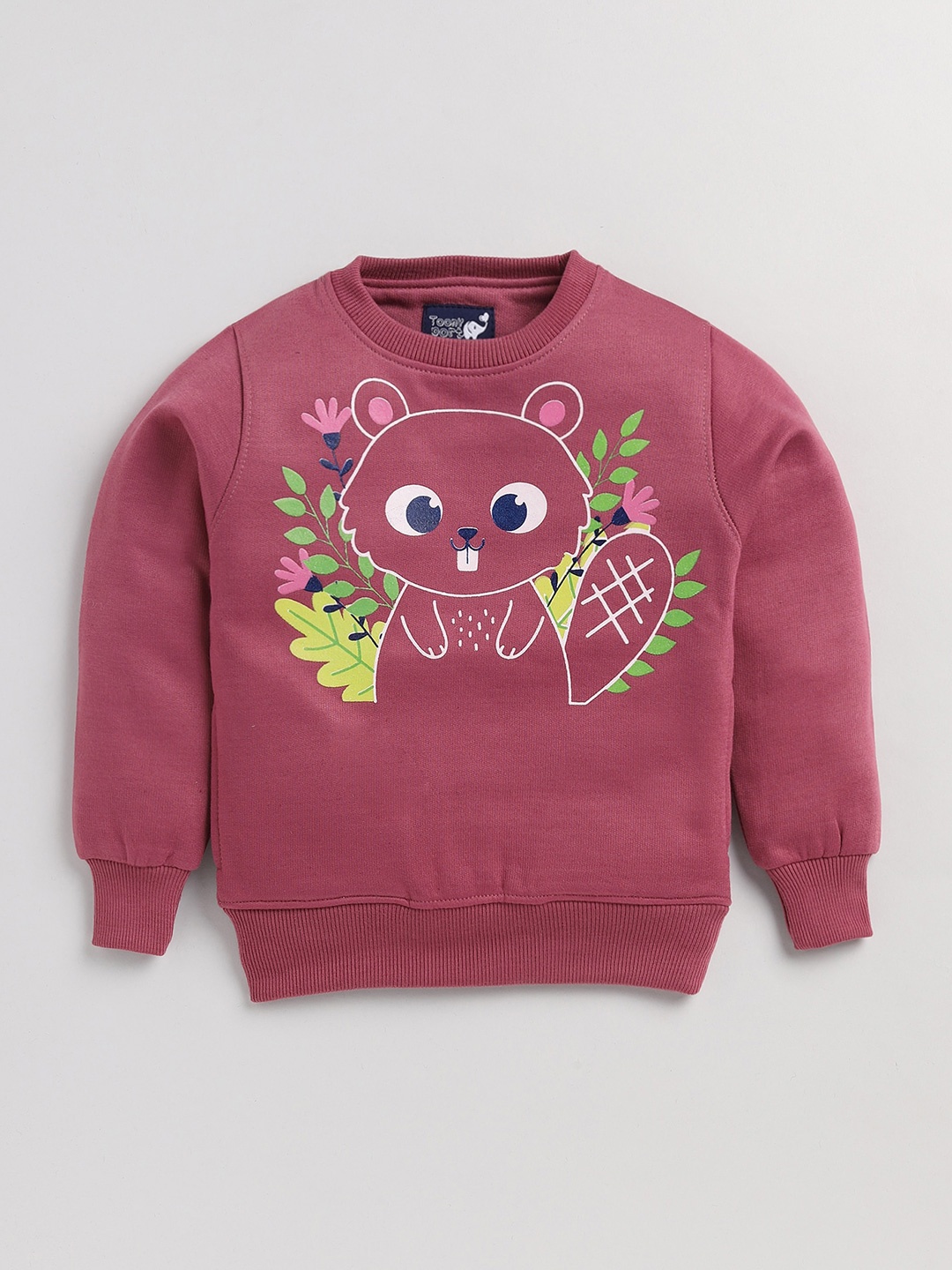 

Toonyport Girls Pink Printed Sweatshirt