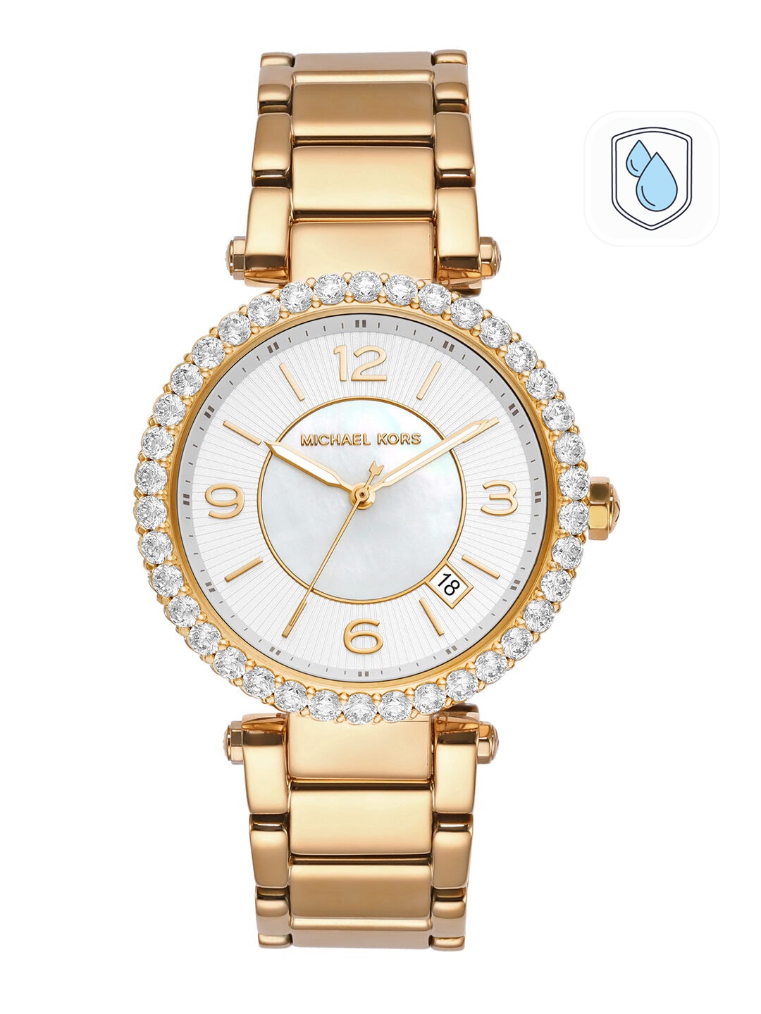 

Michael Kors Women White Mother of Pearl Analogue Watch MK4693