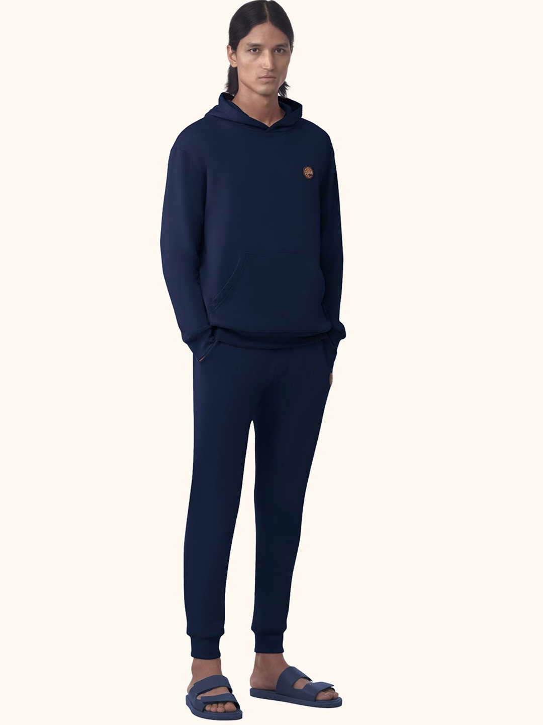 

PANGOLIN Men Navy Blue Cotton Joggers