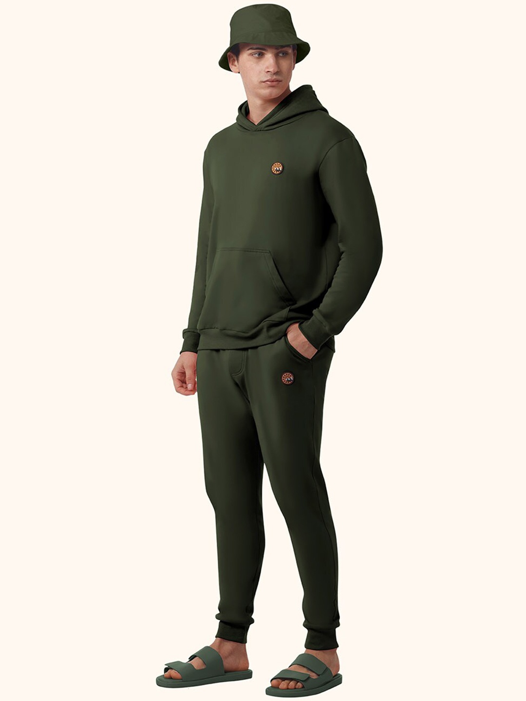 

PANGOLIN Men Olive Cotton Joggers