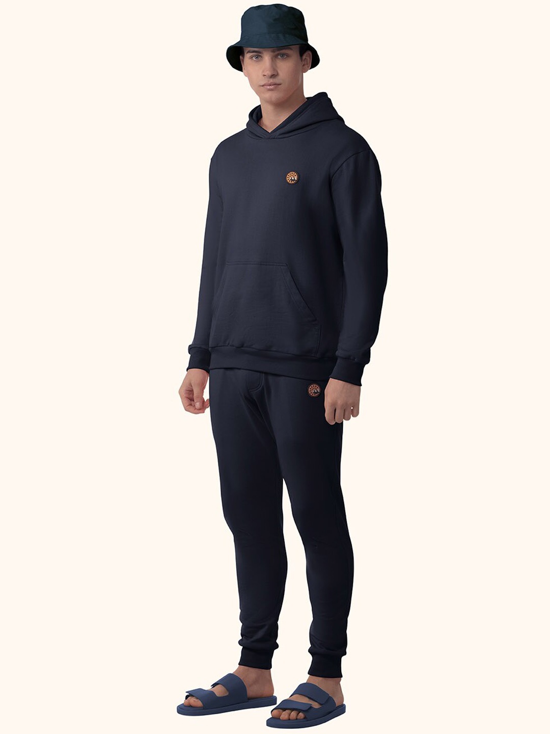 

PANGOLIN Men Navy Blue Cotton Jogger