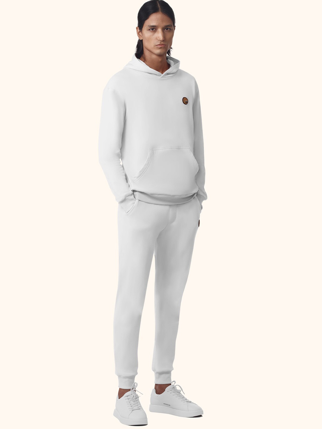 

PANGOLIN Men White Cotton Jogger