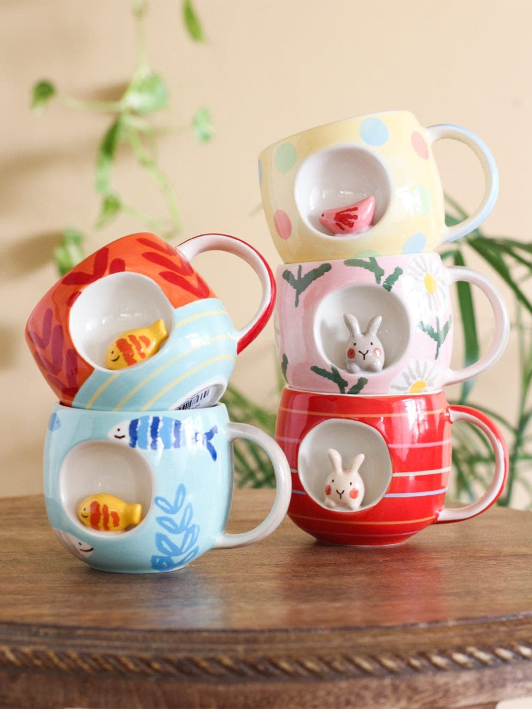 

The Wishing Chair Red & Blue Handpainted Ceramic Mug 330 ML