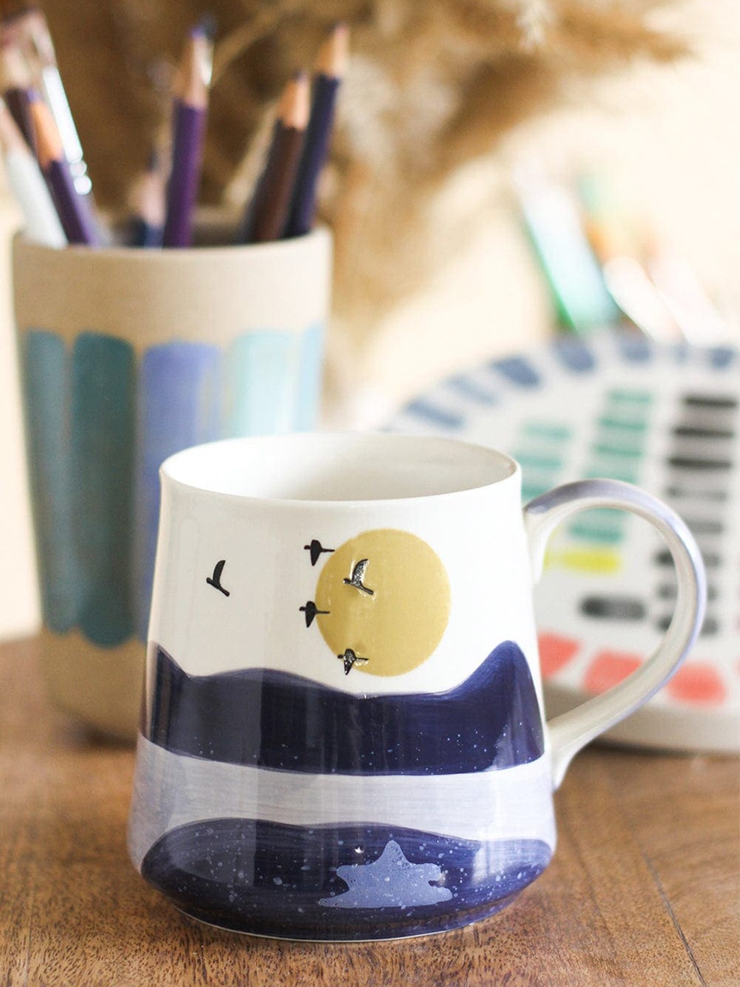 

The Wishing Chair Blue & White Wilderness Handpainted Ceramic Mug 340ML