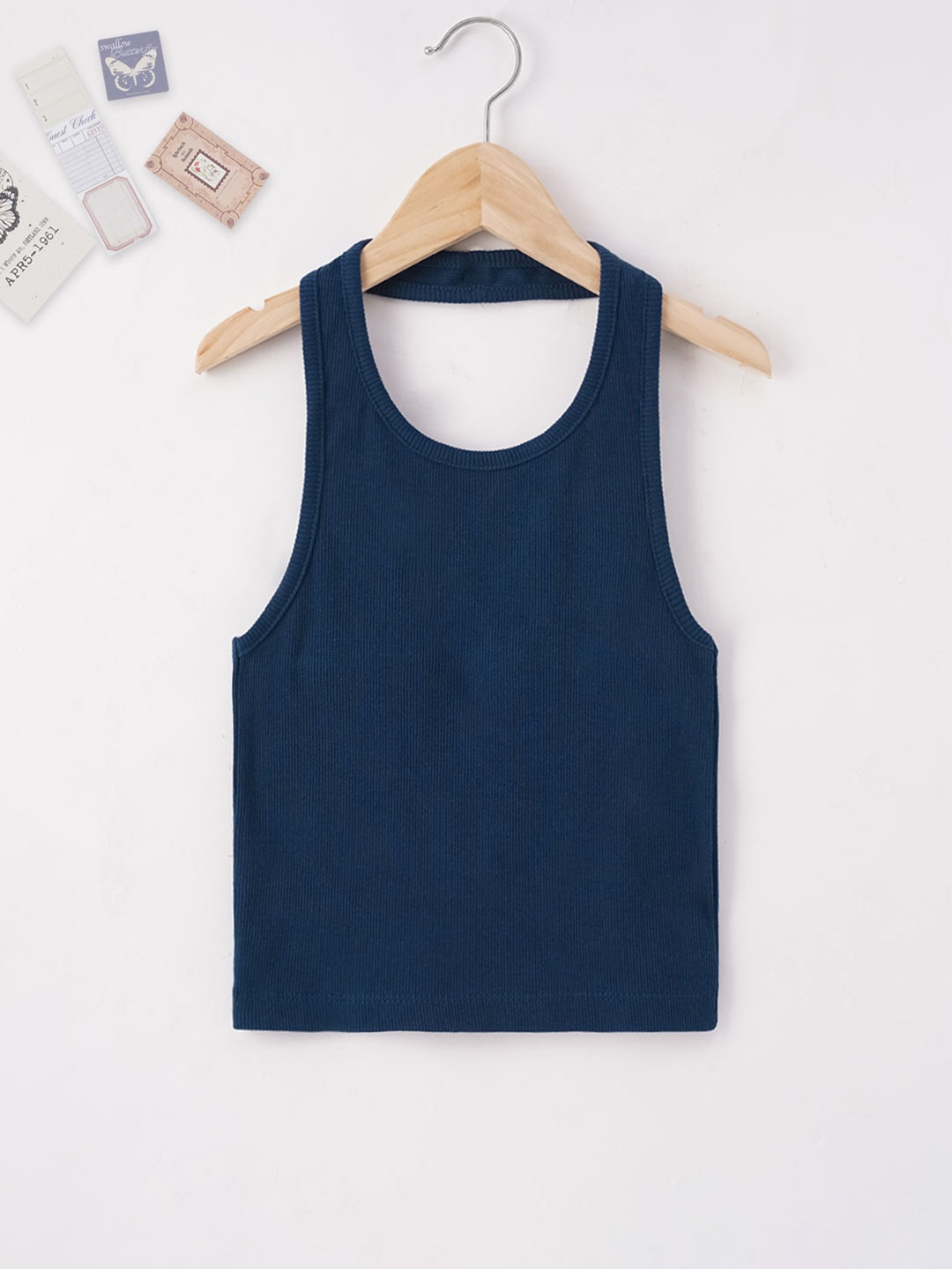 

edheads Blue Tank Pure Cotton Top