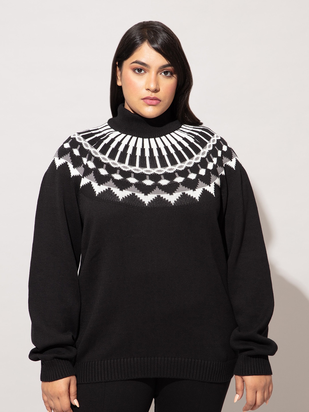

20Dresses Women Plus Size Black & White Cotton Pullover