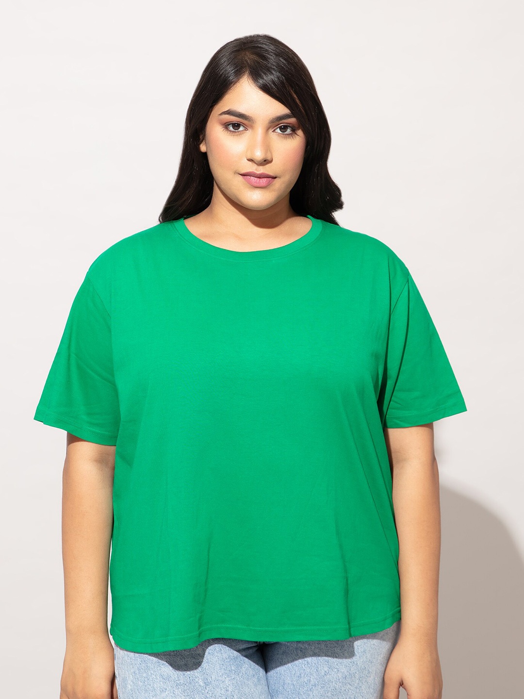 

20Dresses Plus Size Cotton T-shirt, Green