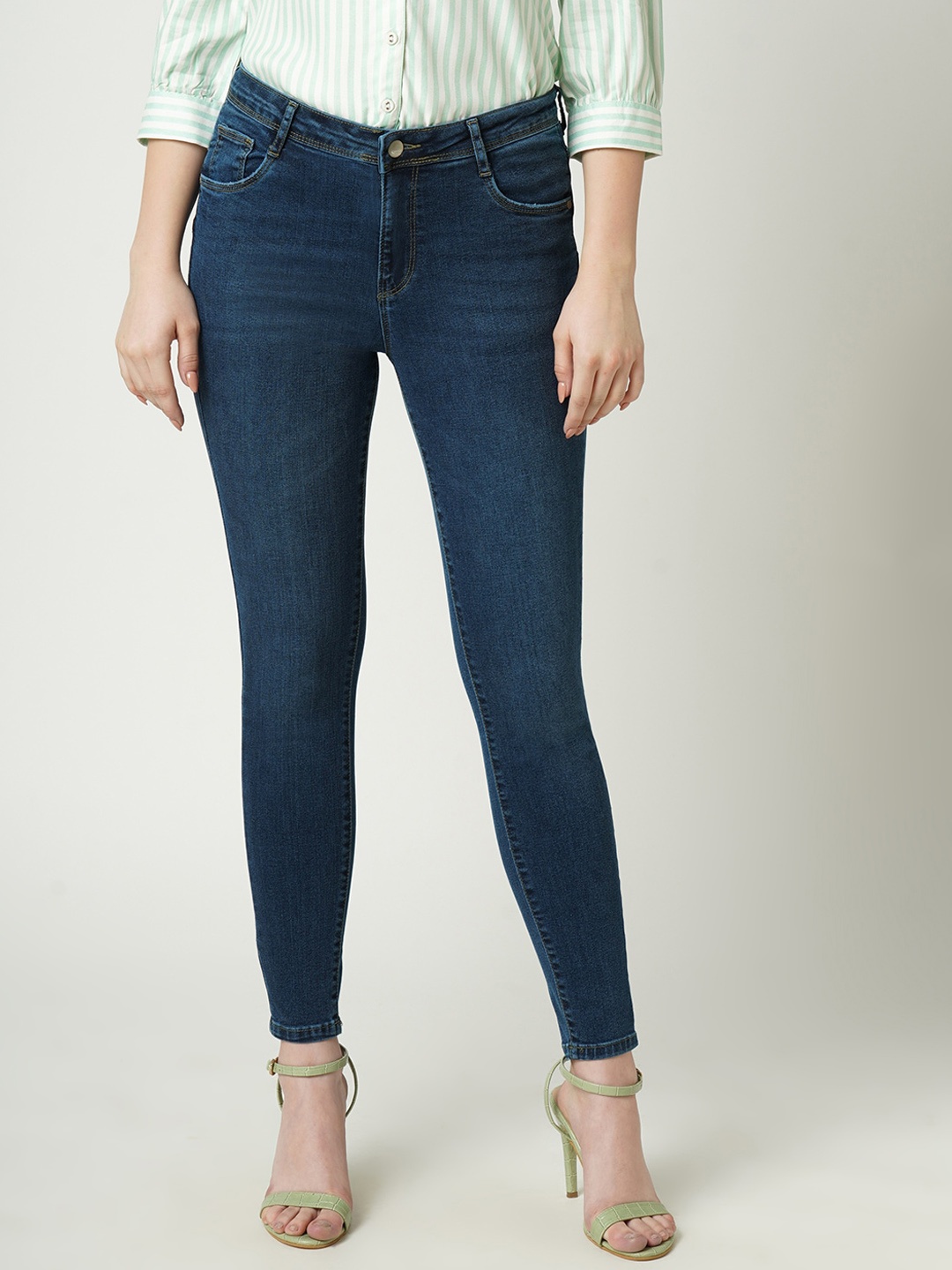 

Kraus Jeans Women Blue Super Skinny Fit Light Fade Jeans