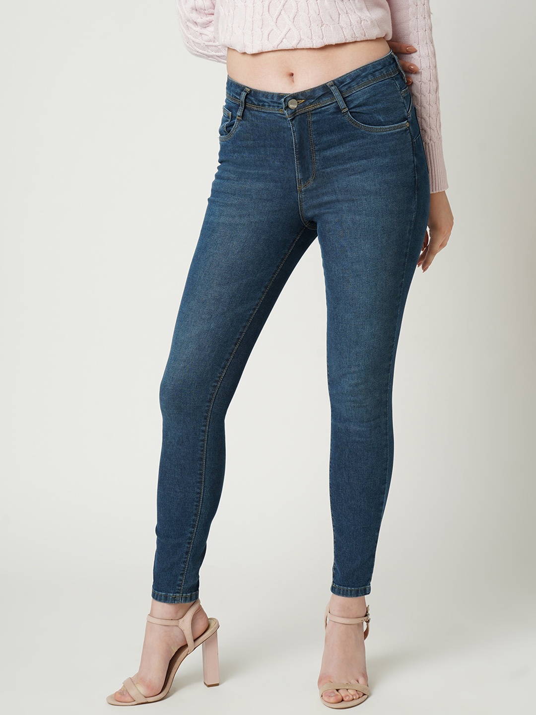 

Kraus Jeans Women Blue Super Skinny Fit Light Fade Jeans