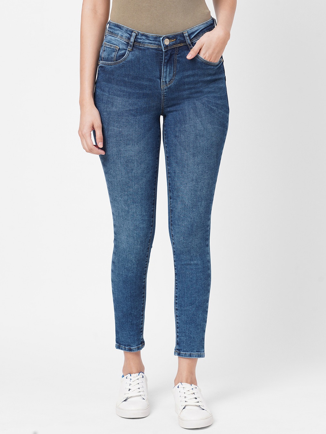 

Kraus Jeans Women Blue Super Skinny Fit Light Fade Jeans