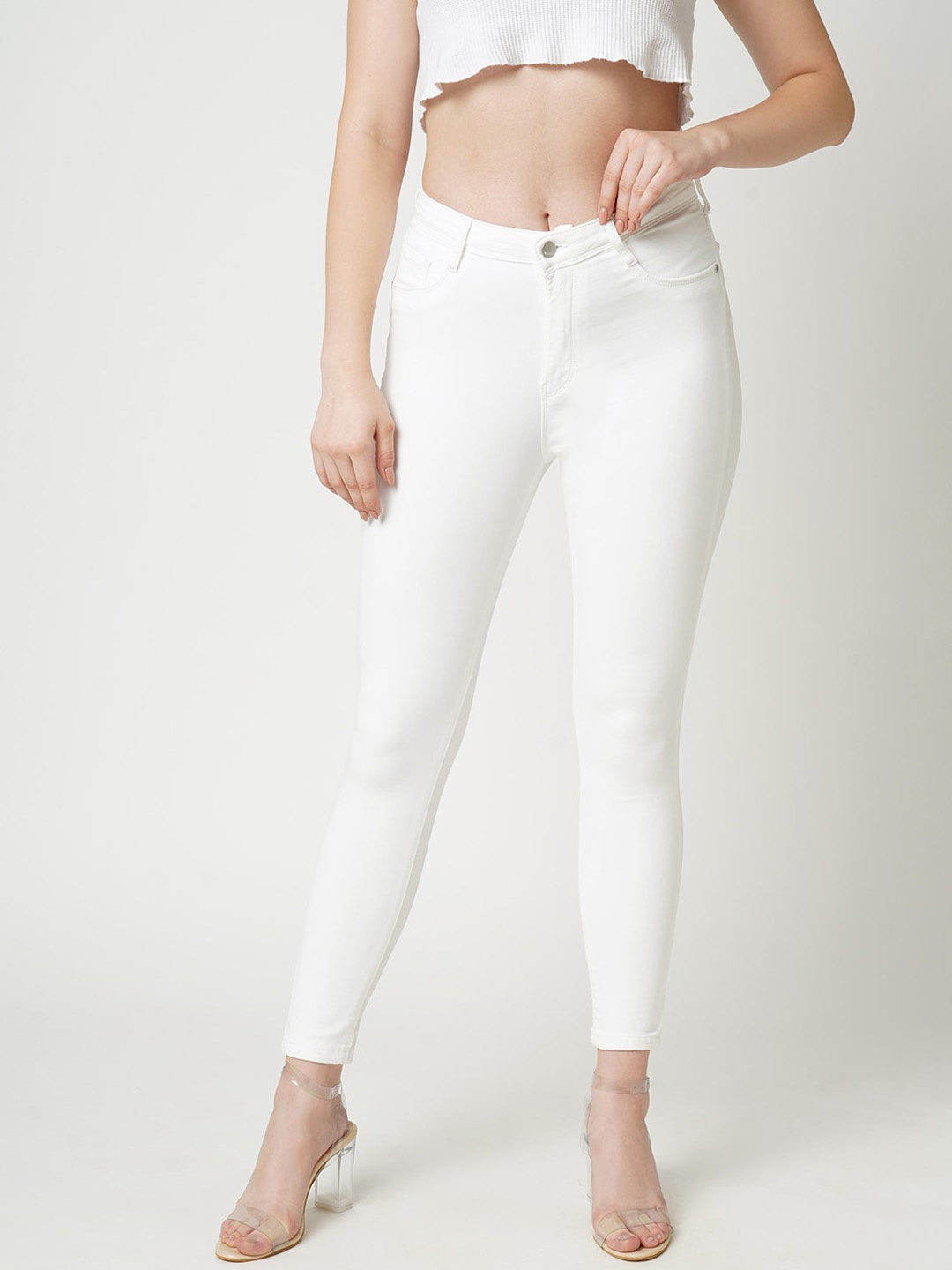 

Kraus Jeans Women White Skinny Fit Jeans