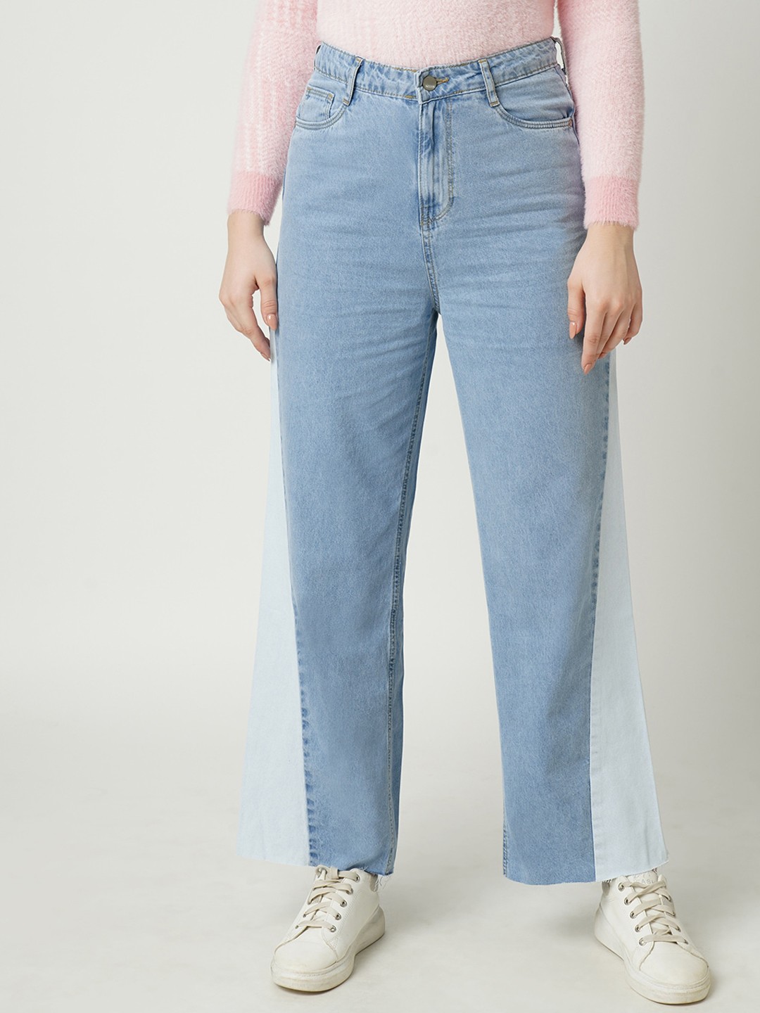 

Kraus Jeans Women Blue Wide Leg High-Rise Jeans