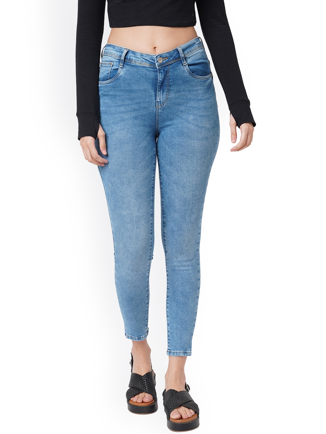 

Kraus Jeans Women Blue Super Skinny Fit Light Fade Jeans