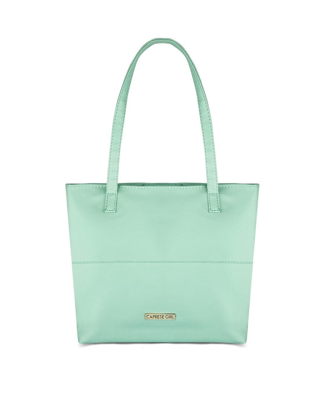 

Caprese Green Leather Structured Shoulder Bag