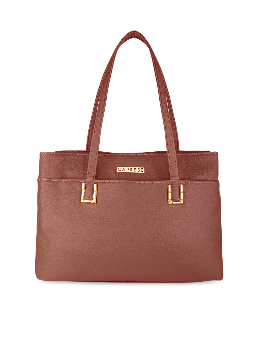 

Caprese Red Leather Structured Shoulder Bag