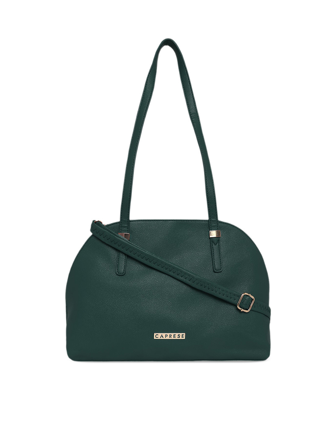 

Caprese Green Leather Structured Shoulder Bag
