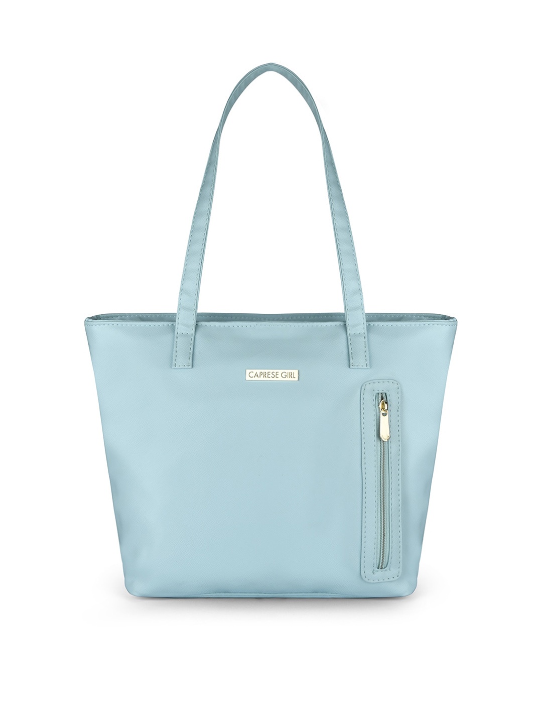 

Caprese Blue Leather Structured Shoulder Bag