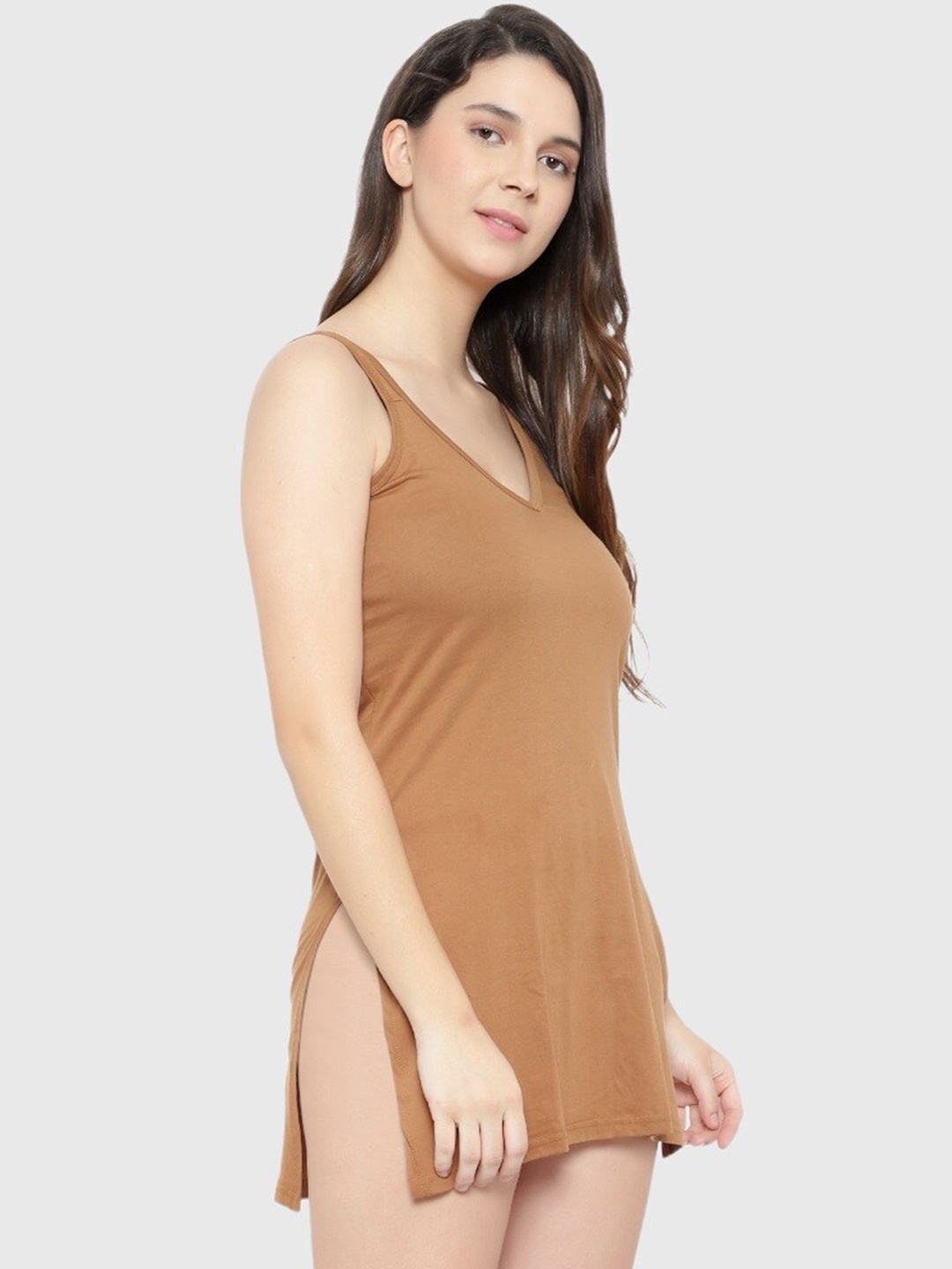 

Blazon Women Brown Pure Cotton Camisole