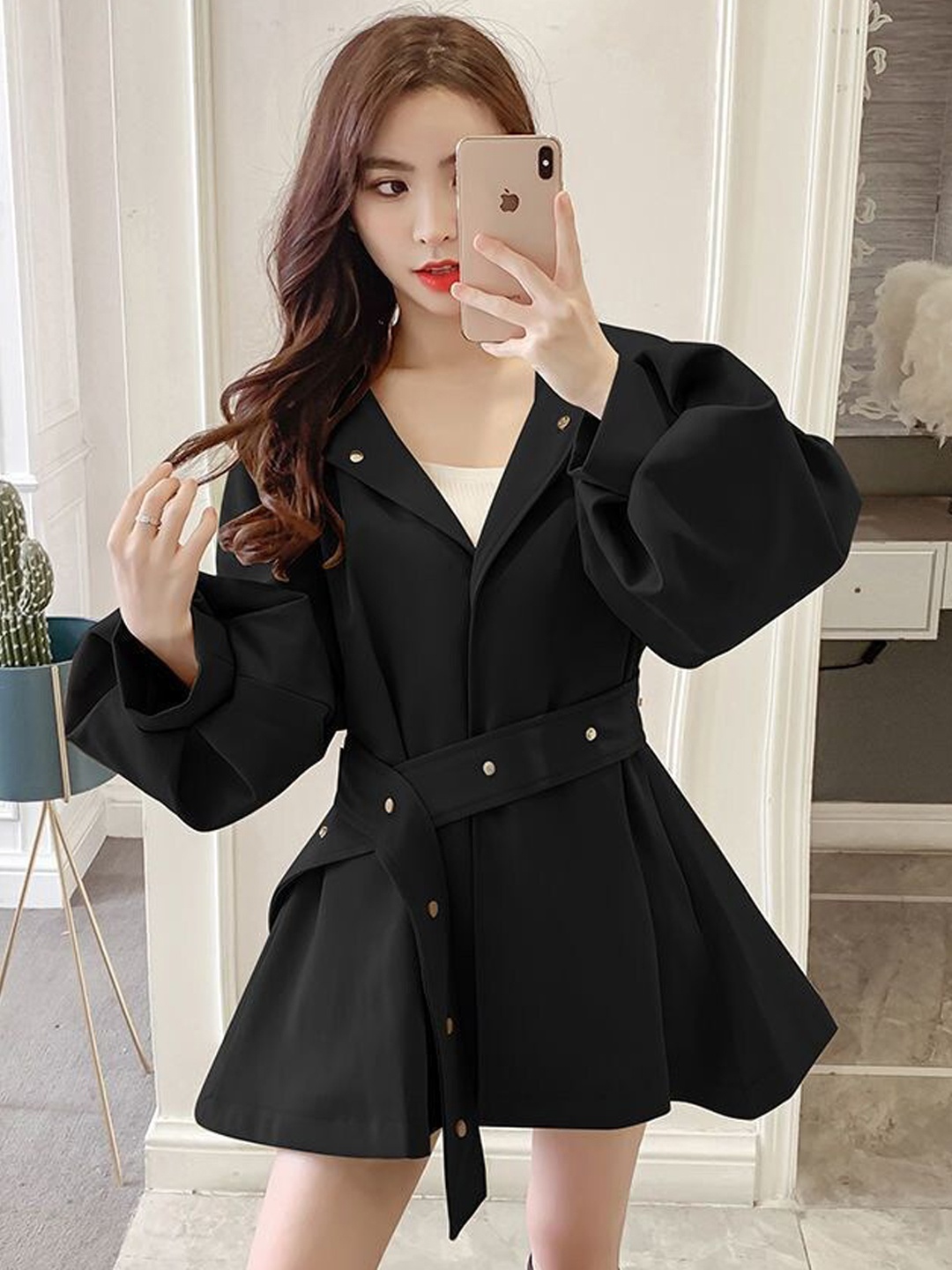 

BoStreet Women Black Longline Tailored Jacket