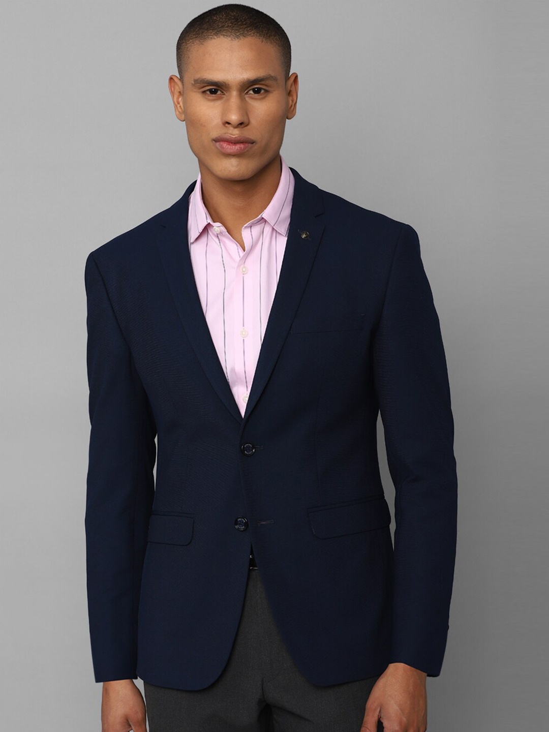 

Allen Solly Men Navy Blue Single-Breasted Blazer