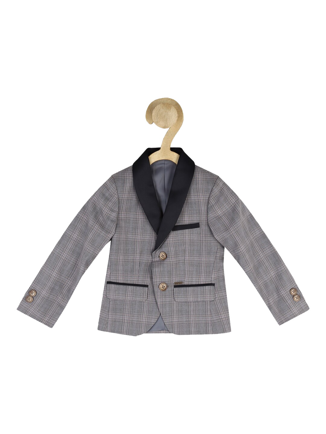 

Allen Solly Junior Boys Grey Checked Single-Breasted Blazer