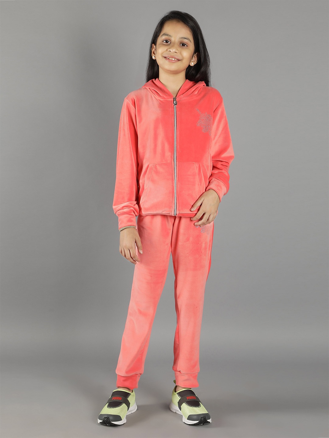 

Ninos Dreams Girls Hooded Top with Trousers, Orange