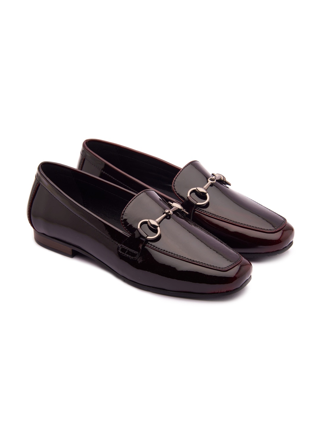 

MICHAEL ANGELO Women Brown Solid Loafers