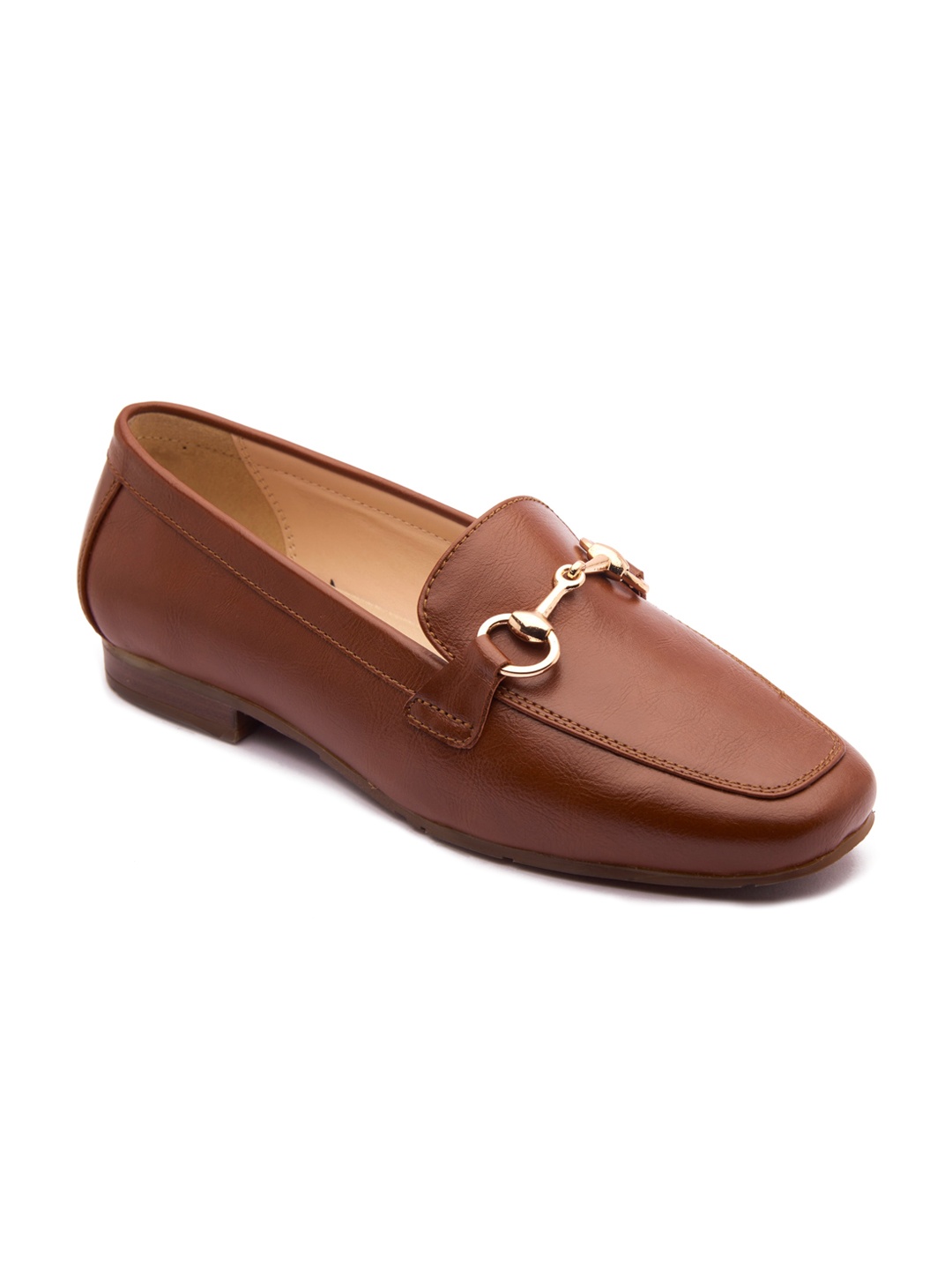 

MICHAEL ANGELO Women Brown Solid Loafers