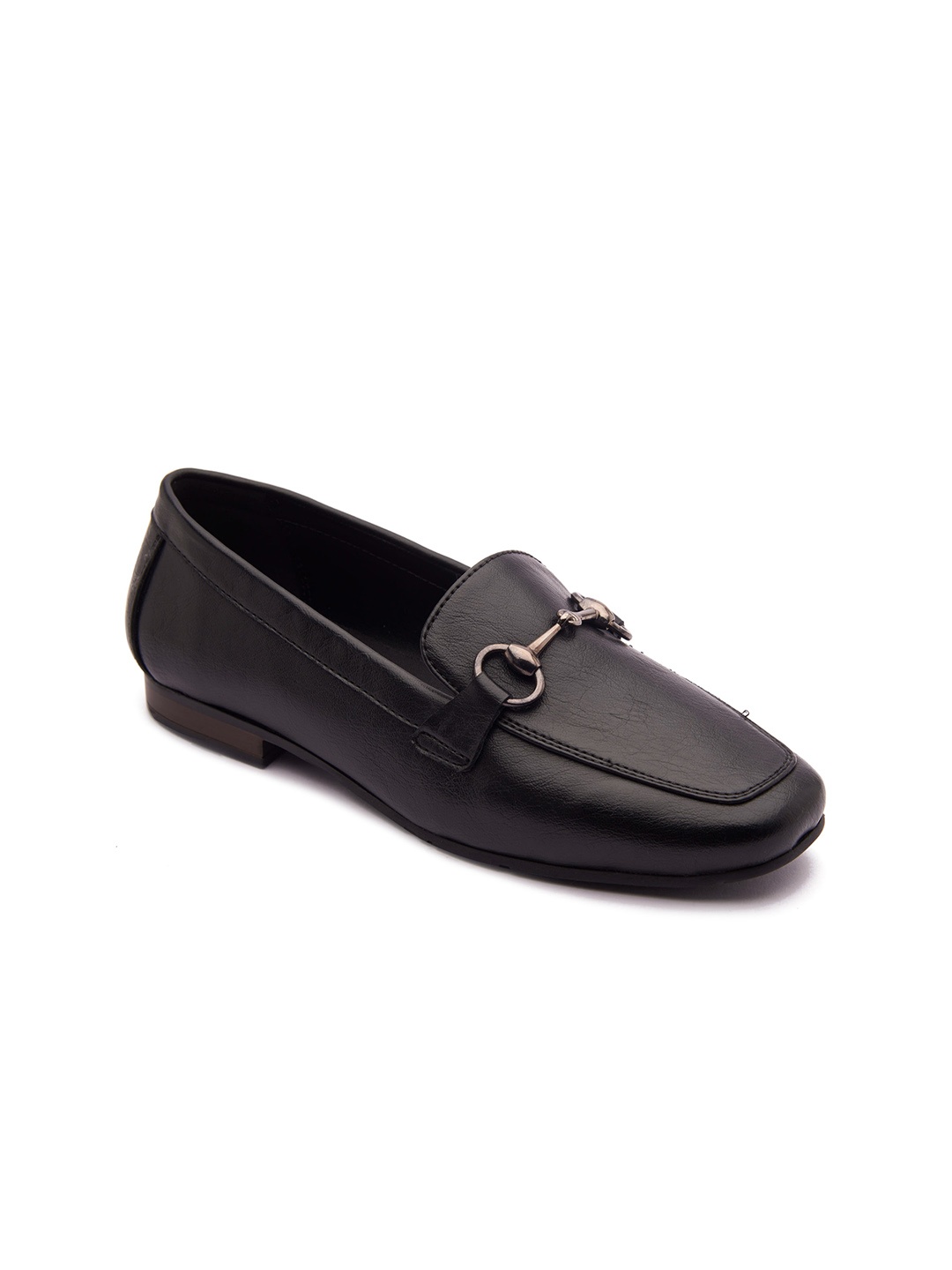 

MICHAEL ANGELO Women Black Solid Loafers