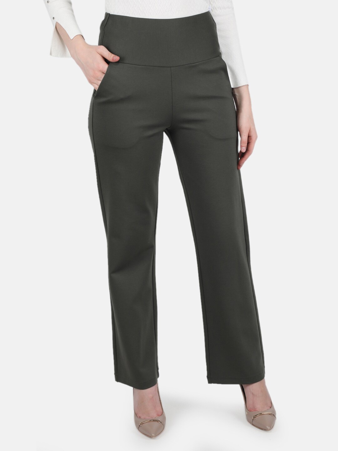 

Monte Carlo Women Green Flared Trousers
