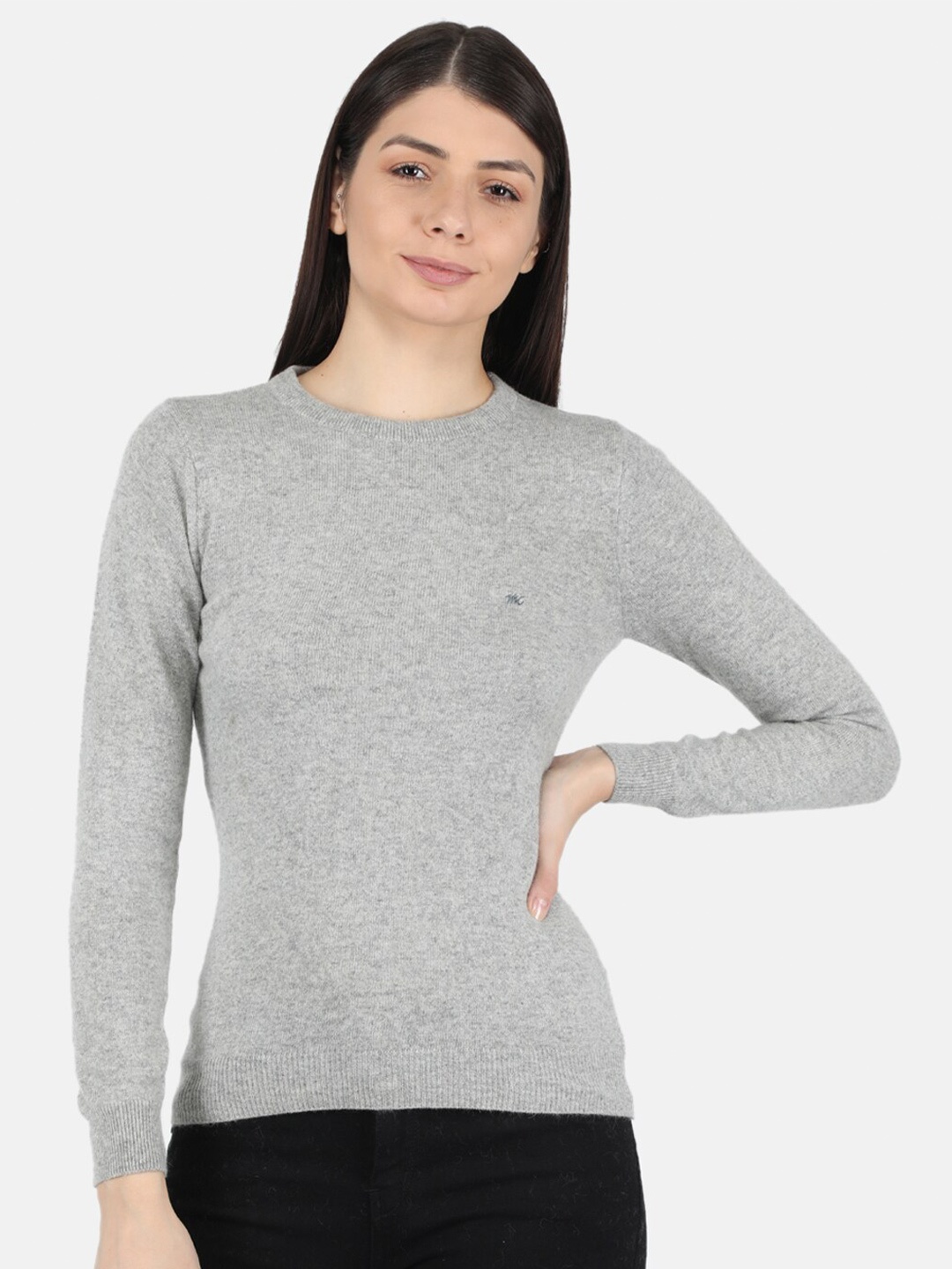 

Monte Carlo Women Grey Pullover Sweater