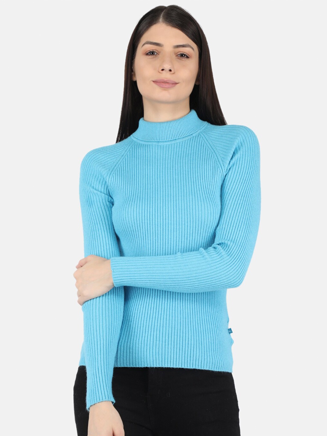 

Monte Carlo Women Turquoise Blue Pullover Sweater