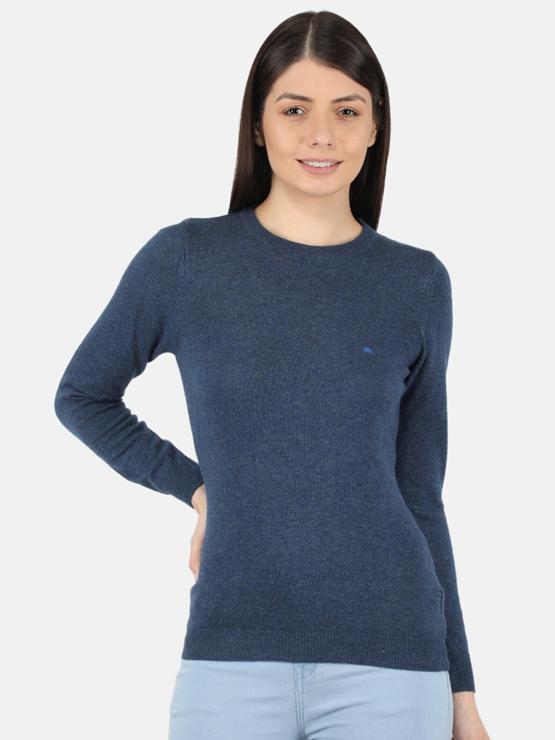 

Monte Carlo Women Navy Blue Pullover Sweater