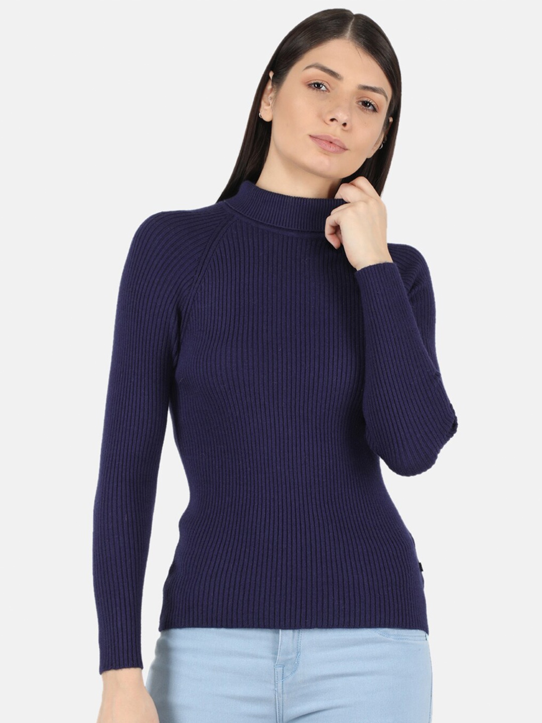 

Monte Carlo Women Navy Blue Pullover Sweater