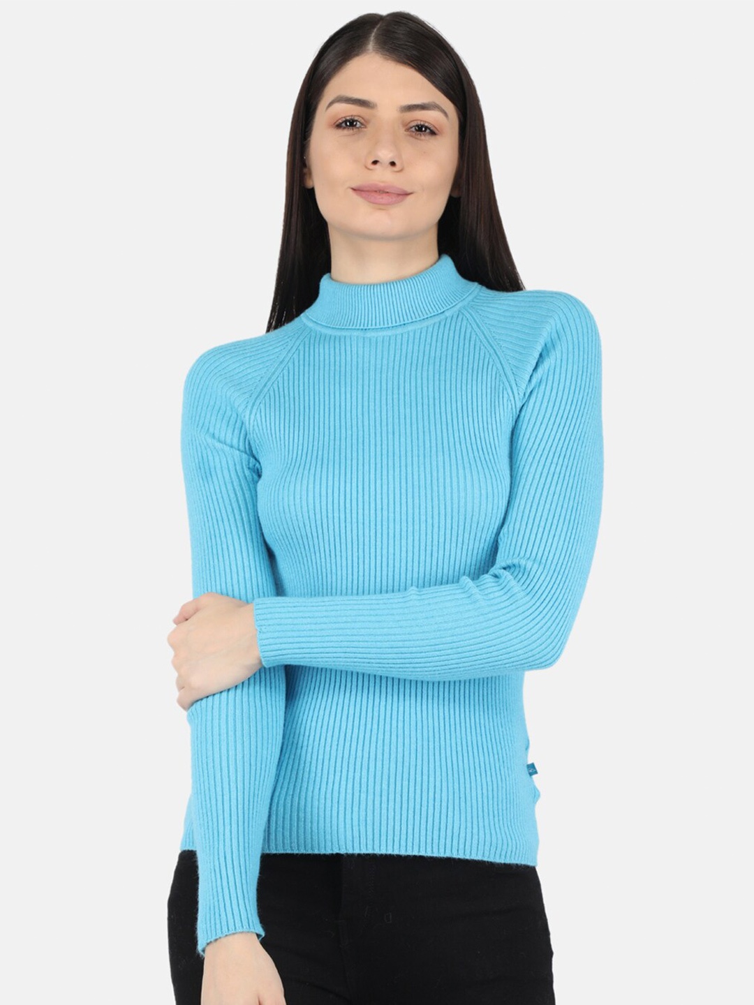 

Monte Carlo Women Turquoise Blue Pullover Sweater